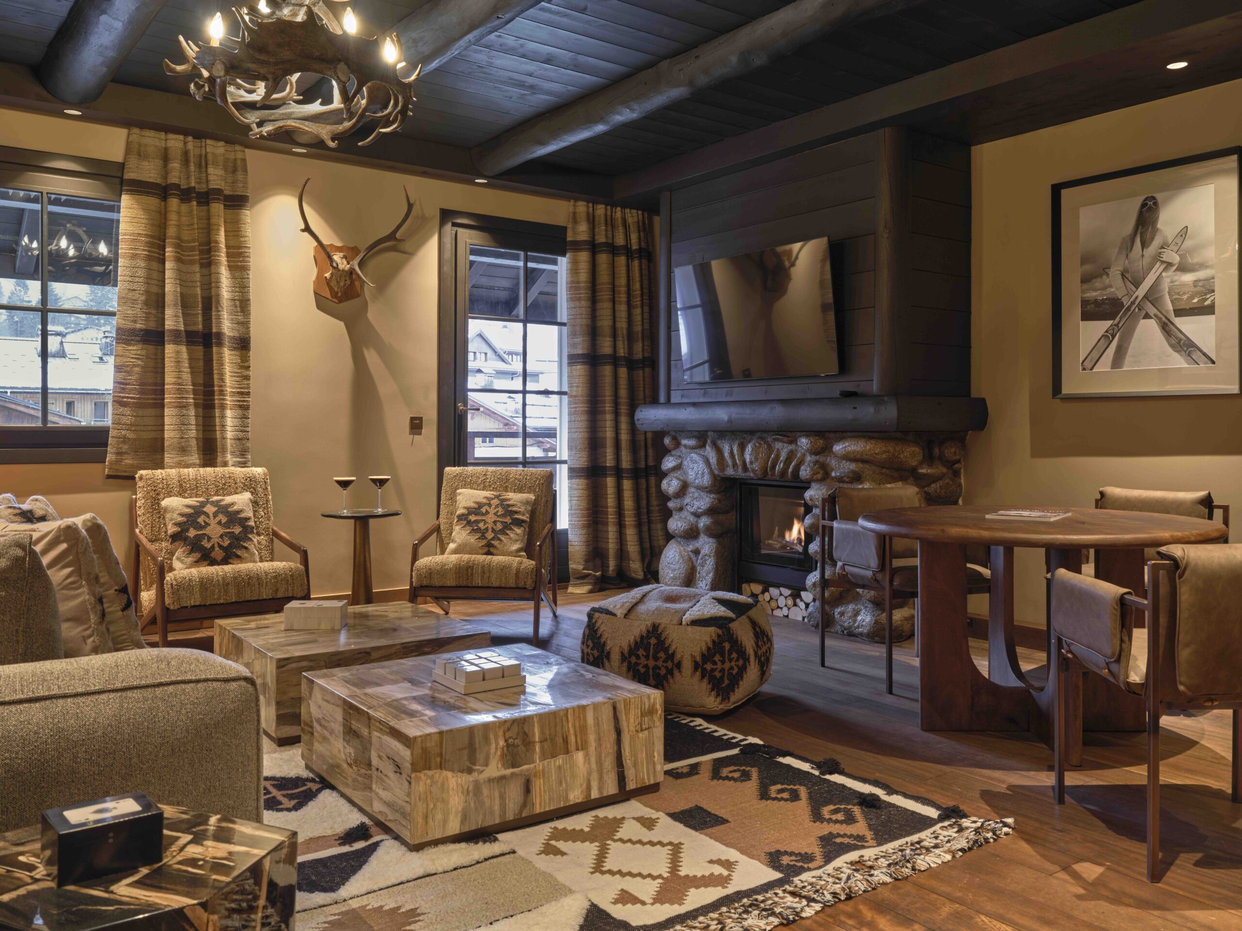 L'hôtel 5 étoiles à Megève Le Lodge Park © Guillaume Grasset