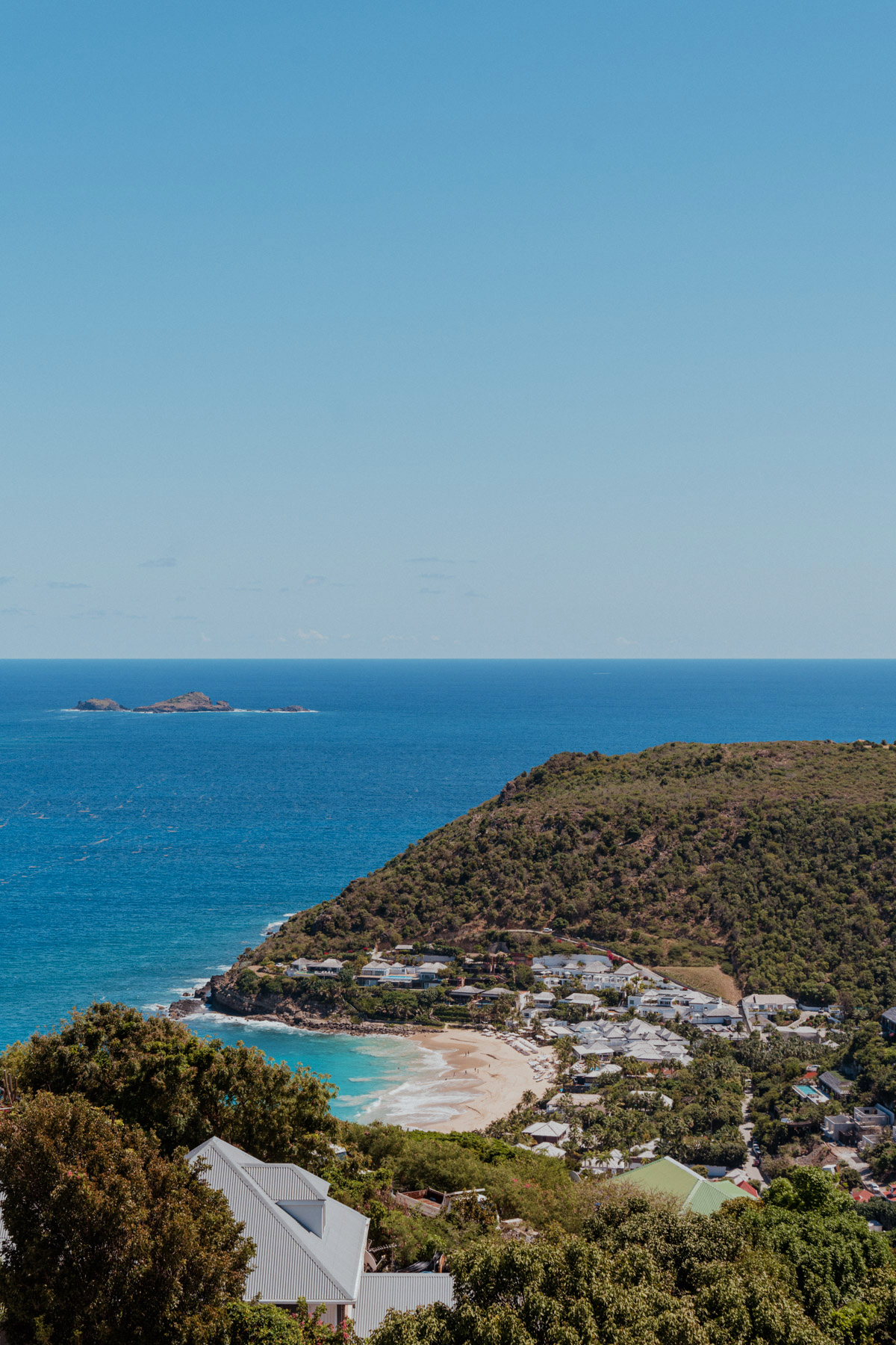 L'hôtel à Saint-Barth vue du ciel © Guy Sea Hotel