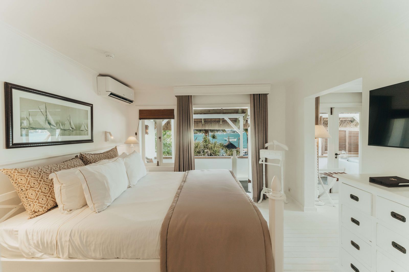 Une chambre dans le seul Relais & Châteaux de l'île © 20 Degrés Sud