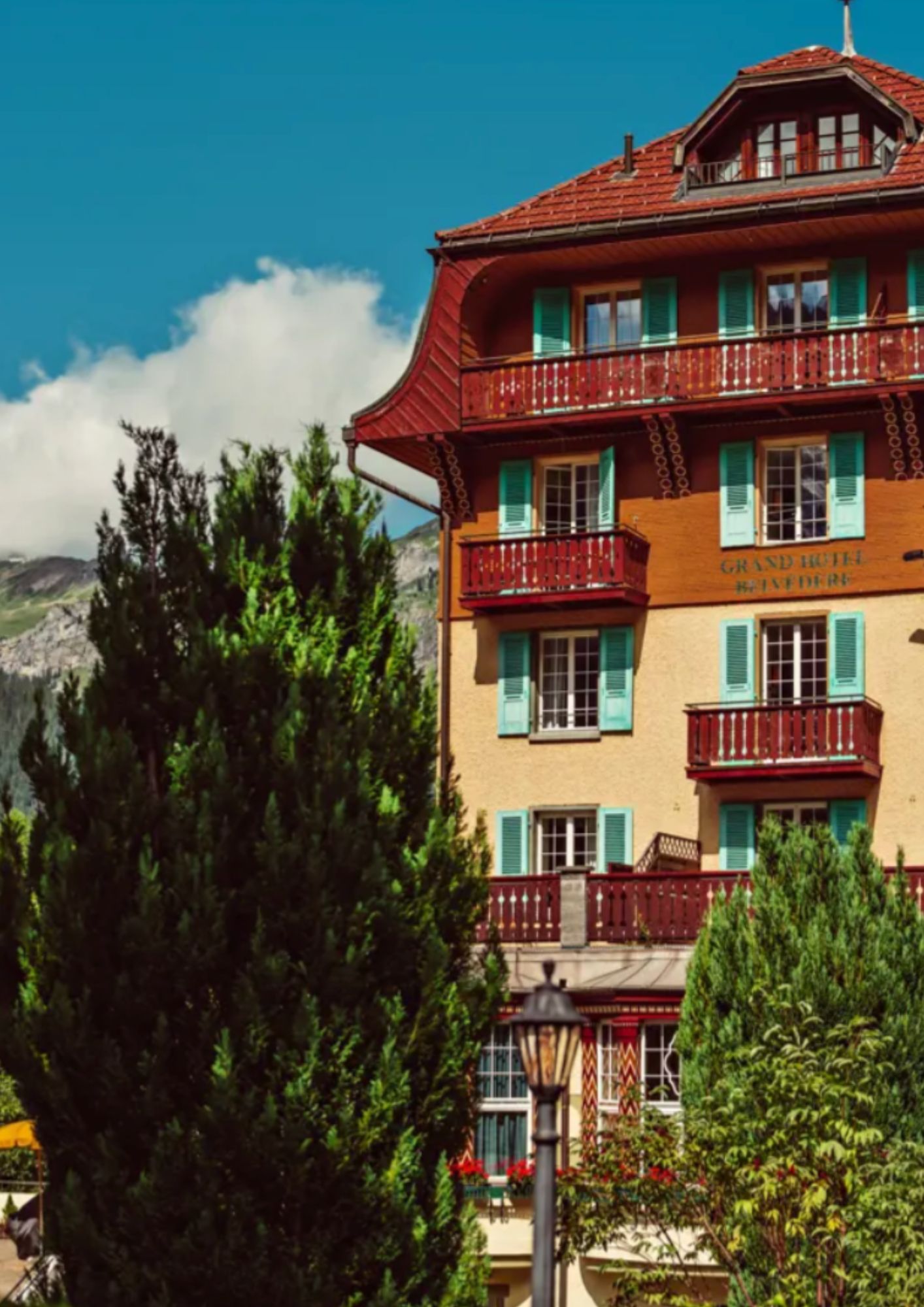 La façade du Grand Hôtel Belvédère à Wengen © Beaumier