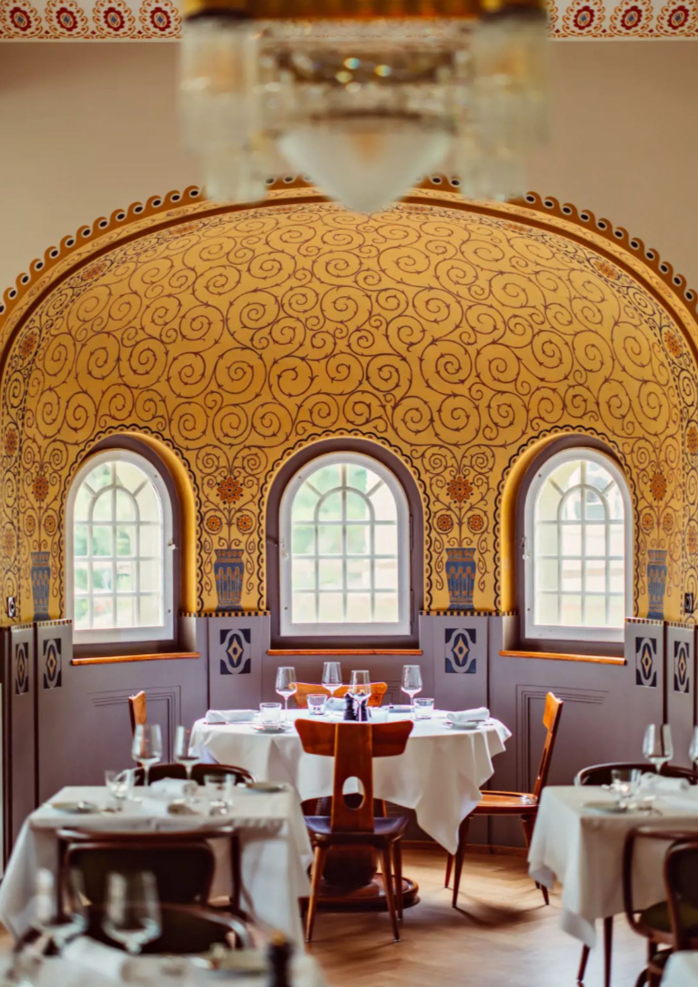Une table du restaurant de l'hôtel à Wengen © Beaumier