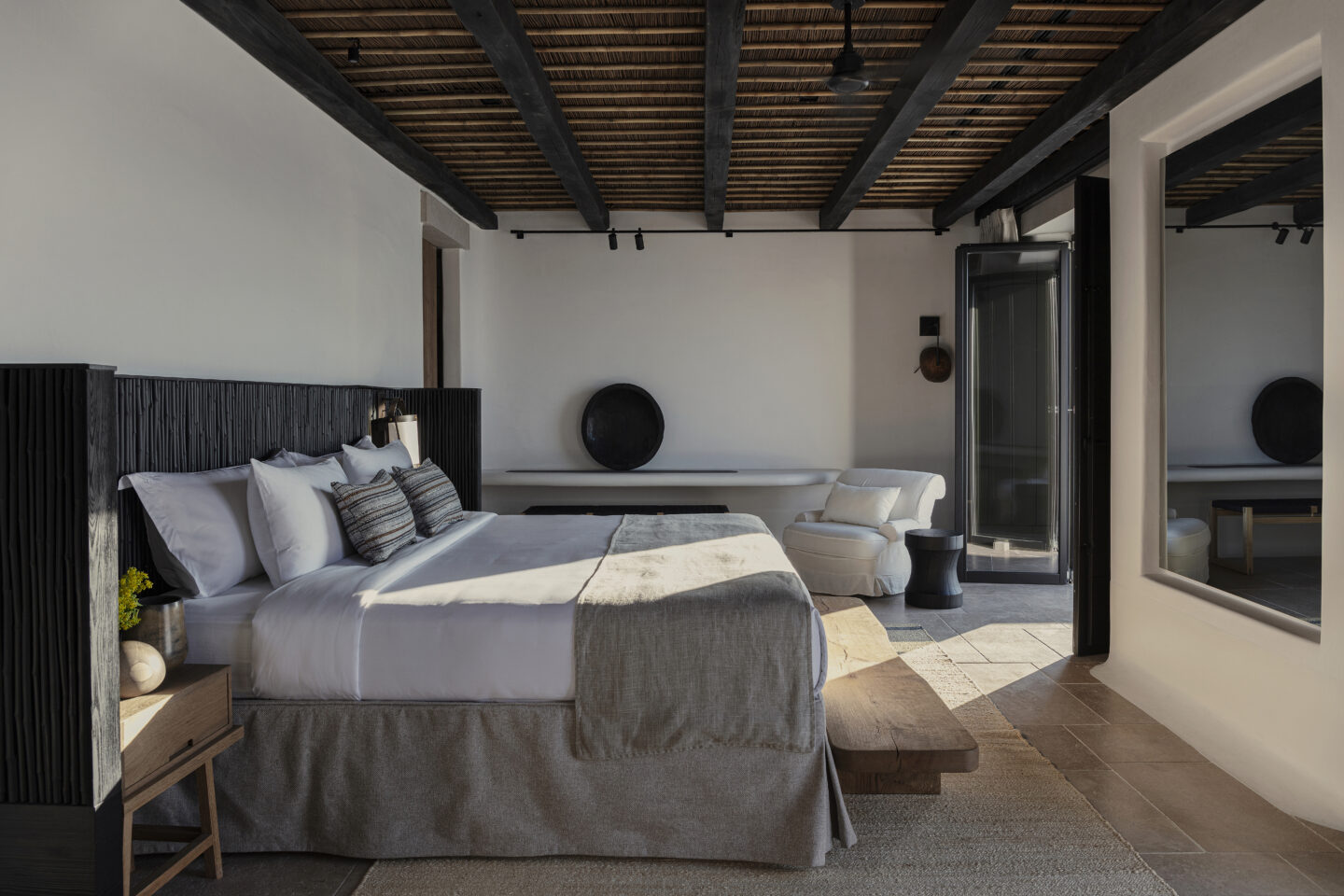 La chambre de la Villa Apollon de l'hôtel 5 étoiles à Mykonos © Kalesma Mykonos