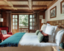 Une chambre de l'hôtel de charme à Megève © Les Chalets du Mont d'Arbois