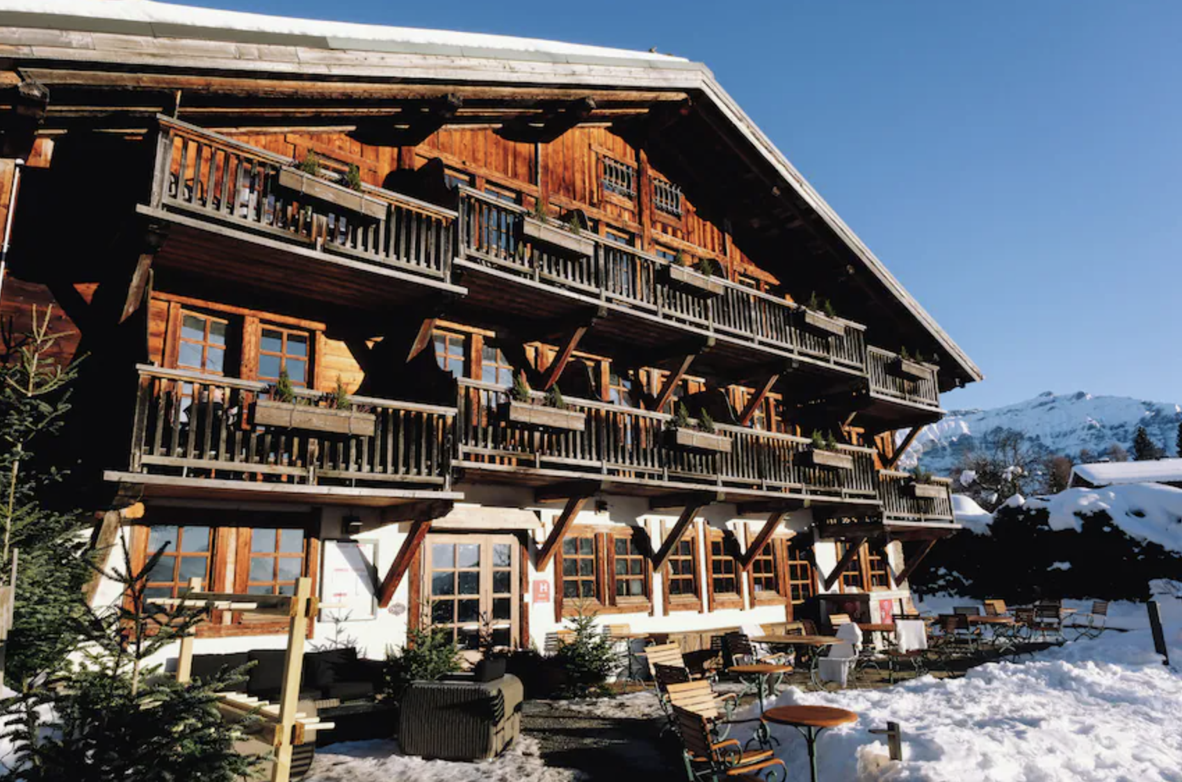 La vue de l'hôtel à Megève © La Ferme du Golf
