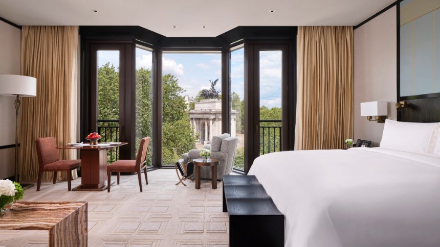 Une chambre dans l'hôtel de luxe © The Peninsula London